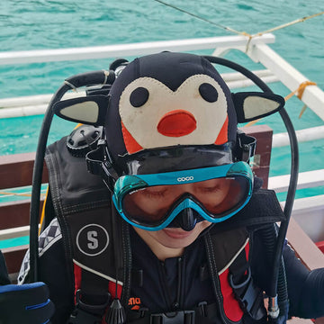 Cartoon Penguin Wetsuit Hood for Scuba Diving Surfing | Hydrone